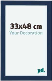 Fotolijst 33x48 cm - Donkerblauw Geveegd - MDF - Como