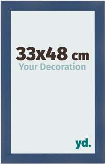 Fotolijst 33x48 cm - Donkerblauw Geveegd - MDF - Pisa