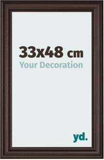 Fotolijst 33x48 cm - Eiken Donker - MDF - Lazio