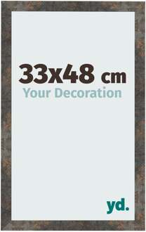 Fotolijst 33x48 cm - Geoxideerd Metaal - MDF - Bologna