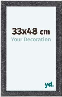 Fotolijst 33x48 cm - Grijs Geveegd - MDF - Como