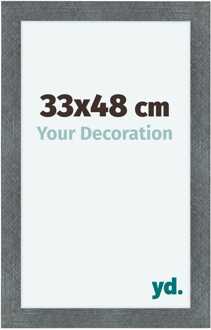 Fotolijst 33x48 cm - IJzer Geveegd - MDF - Como