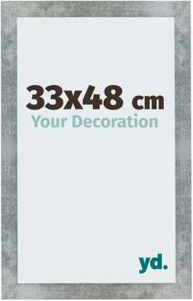 Fotolijst 33x48 cm - IJzer Geveegd - MDF - Mura