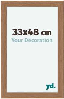 Fotolijst 33x48 cm - Noten- Hout - Licht - MDF - Como Notenhout Licht