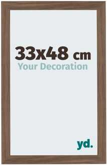 Fotolijst 33x48 cm - Walnoot Donker - MDF - Mura