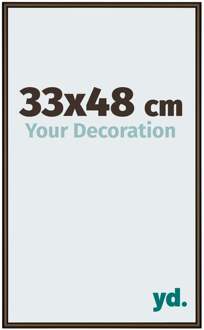 Fotolijst 33x48 cm - Walnoot Structuur - Aluminium - New York