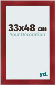 Fotolijst 33x48 cm - Wijnrood Geveegd - MDF - Pisa