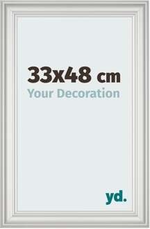 Fotolijst 33x48 cm - Wit Geveegd - MDF - Lazio
