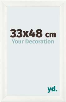 Fotolijst 33x48 cm - Wit Geveegd - MDF - Pisa