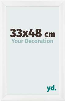 Fotolijst 33x48 cm - Wit Hoogglans - MDF - Pisa
