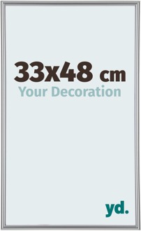 Fotolijst 33x48 cm - Zilver Hoogglans - Kunststof - Annecy