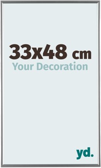 Fotolijst 33x48 cm - Zilver Hoogglans - Kunststof - Evry