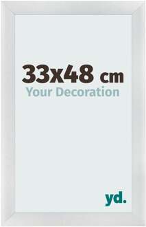 Fotolijst 33x48 cm - Zilver Mat - MDF - Pisa