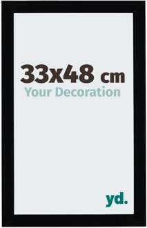 Fotolijst 33x48 cm - Zwart Hoogglans - MDF - Mura