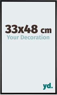 Fotolijst 33x48 cm - Zwart Mat - Aluminium - Austin