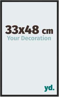 Fotolijst 33x48 cm - Zwart Mat - Aluminium - New York