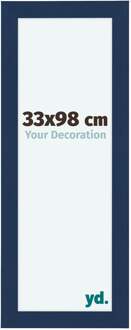 Fotolijst 33x98 cm - Donkerblauw Geveegd - MDF - Como
