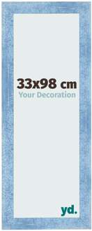 Fotolijst 33x98 cm - Helder Blauw Geveegd - MDF - Pisa