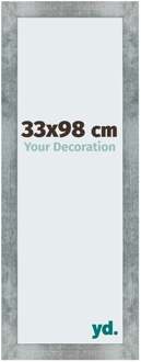 Fotolijst 33x98 cm - IJzer Geveegd - MDF - Mura
