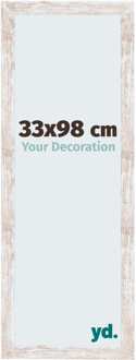 Fotolijst 33x98 cm - White Wash - MDF - Catania