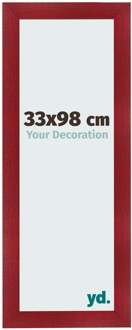 Fotolijst 33x98 cm - Wijnrood Geveegd - MDF - Pisa
