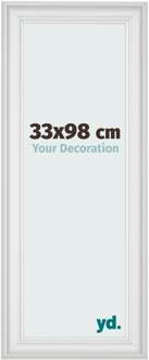 Fotolijst 33x98 cm - Wit Geveegd - MDF - Lazio