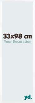Fotolijst 33x98 cm - Wit Hoogglans - Kunststof - Evry