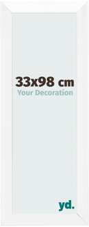Fotolijst 33x98 cm - Wit Hoogglans - MDF - Pisa