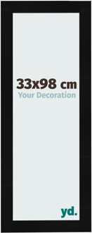 Fotolijst 33x98 cm - Zwart Hoogglans - MDF - Pisa