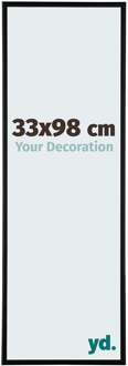 Fotolijst 33x98 cm - Zwart Mat - Aluminium - Austin