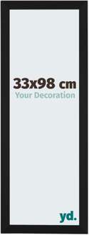 Fotolijst 33x98 cm - Zwart Mat - MDF - Catania