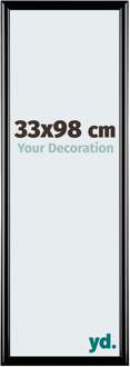 Fotolijst 33x98cm - Zwart Hoogglans - Kunststof - Bordeaux - 33x98 cm