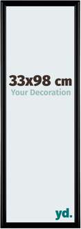Fotolijst 33x98cm - Zwart Mat - Kunststof - Bordeaux - 33x98 cm