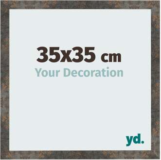 Fotolijst 35x35 cm - Geoxideerd Metaal - MDF - Bologna