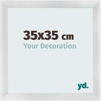 Fotolijst 35x35 cm - Zilver Mat - MDF - Pisa