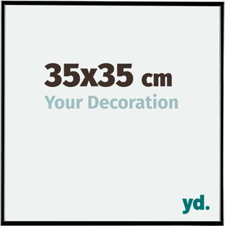 Fotolijst 35x35 cm - Zwart Hoogglans - Kunststof - Evry