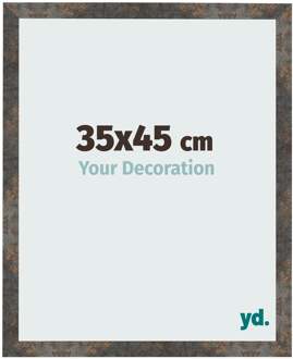 Fotolijst 35x45 cm - Geoxideerd Metaal - MDF - Bologna