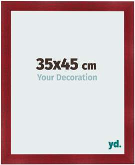 Fotolijst 35x45 cm - Wijnrood Geveegd - MDF - Pisa