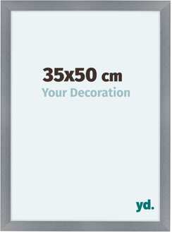 Fotolijst 35x50 cm - Aluminium - Geborsteld - MDF - Como Aluminium Geborsteld