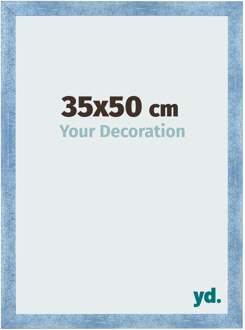 Fotolijst 35x50 cm - Helder Blauw Geveegd - MDF - Pisa