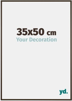 Fotolijst 35x50 cm - Walnoot Structuur - Aluminium - New York