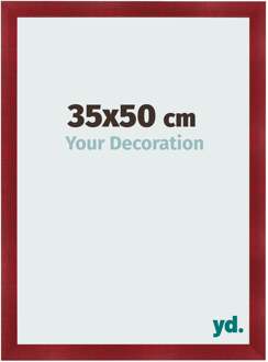 Fotolijst 35x50 cm - Wijnrood Geveegd - MDF - Pisa