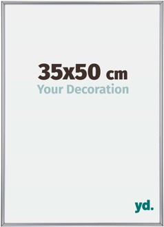 Fotolijst 35x50 cm - Zilver Hoogglans - Kunststof - Annecy