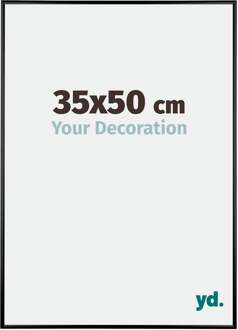 Fotolijst 35x50 cm - Zwart Hoogglans - Aluminium - Kent