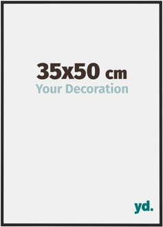 Fotolijst 35x50 cm - Zwart Hoogglans - Aluminium - Miami