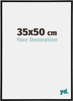 Fotolijst 35x50 cm - Zwart Hoogglans - Kunststof - Annecy