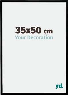 Fotolijst 35x50 cm - Zwart Hoogglans - Kunststof - Bordeaux