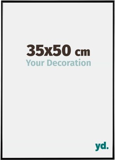 Fotolijst 35x50 cm - Zwart Hoogglans - Kunststof - Evry