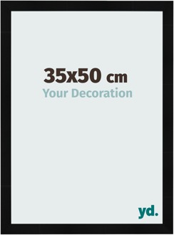 Fotolijst 35x50 cm - Zwart Hoogglans - MDF - Pisa