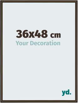 Fotolijst 36x48 cm - Walnoot Structuur - Aluminium - New York